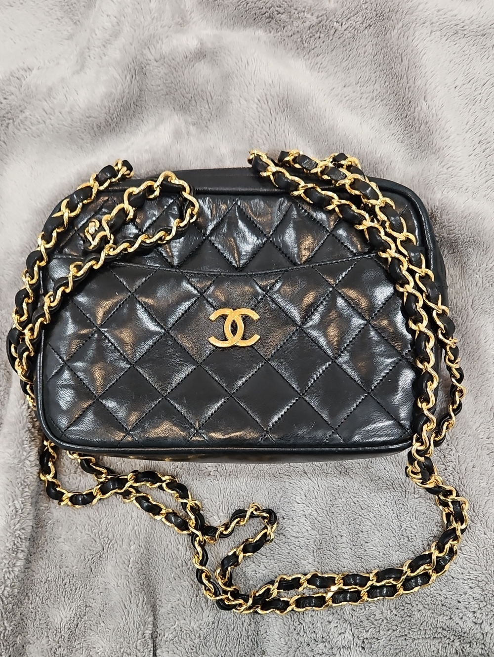 Vintage Chanel Lambskin Leather 24k Gold Hardware